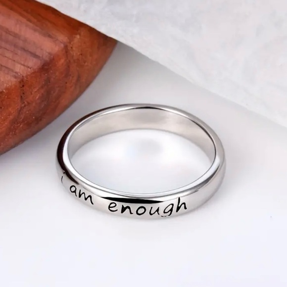 I Am Enough Empowerment Ring (SIZED) - Picture 3 of 8